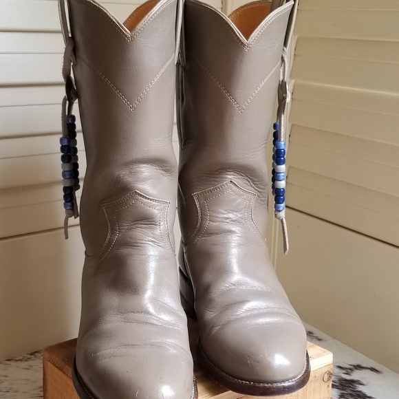 Justin Boots Shoes - Justin Western Boots w/ Beaded Rawhide Tassel 4B